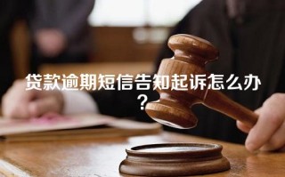 贷款逾期短信告知起诉怎么办？