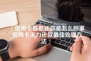 信用卡最低还款是怎么回事_信用卡无力还款最佳处理方法