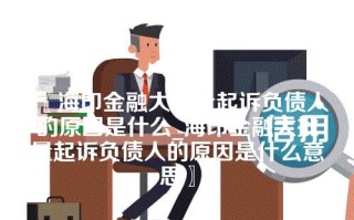 〖海印金融大批量起诉负债人的原因是什么_海印金融大批量起诉负债人的原因是什么意思〗