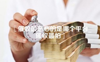 〖催收最恶心的是哪个平台_催收最怕〗