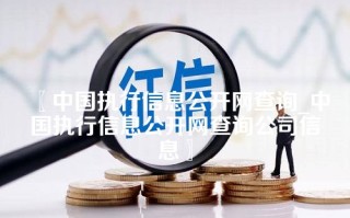 中国执行信息公开网查询_中国执行信息公开网查询公司信息