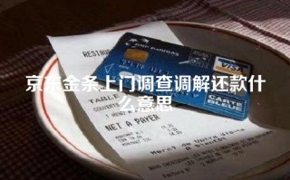 京东金条上门调查调解还款什么意思