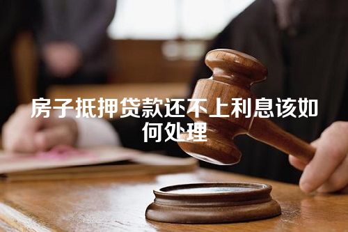 房子抵押贷款还不上利息该如何处理