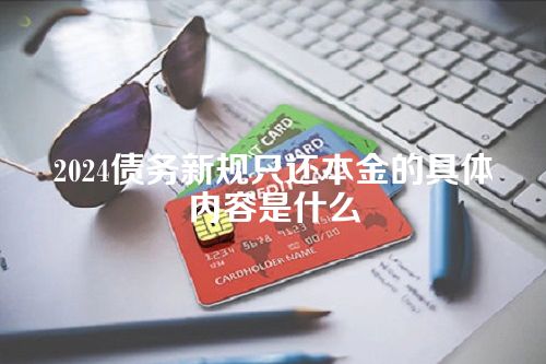 2024债务新规只还本金的具体内容是什么