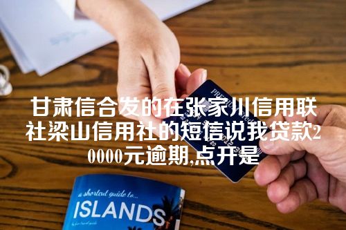 甘肃信合发的在张家川信用联社梁山信用社的短信说我贷款20000元逾期,点开是